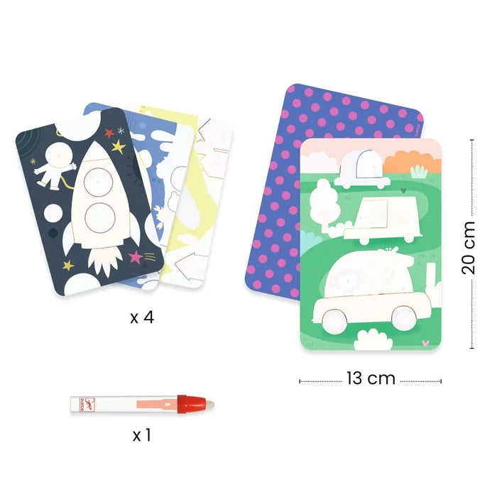 Djeco On The Road Magic Coloring Kit