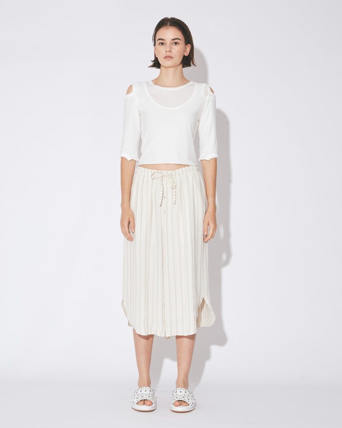 dobby rayon stripes pajamas skirt shorts