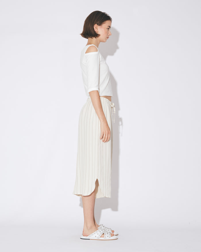 dobby rayon stripes pajamas skirt shorts
