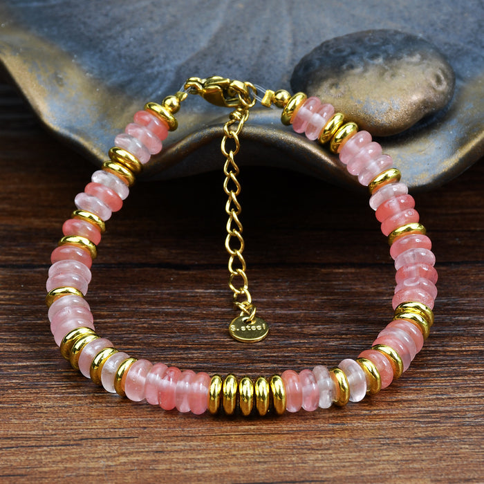 Dopamine Colorful Natural Stone Beaded Bracelet