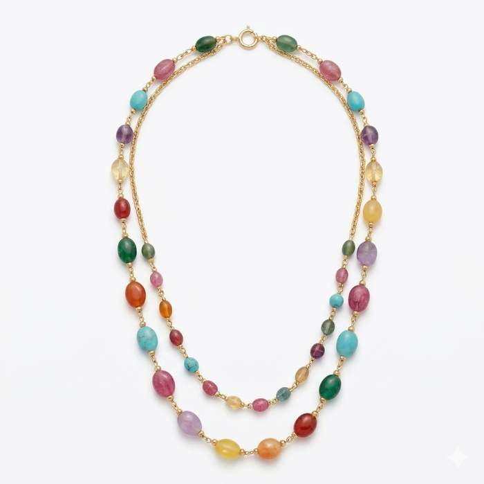 Dopamine Natural Stone Necklace