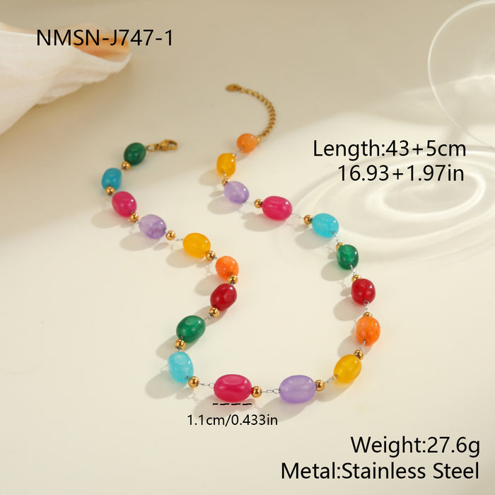 Dopamine Natural Stone Necklace