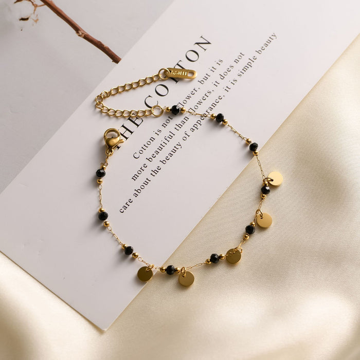 Dopamine Natural Stone Titanium Steel  Bracelet