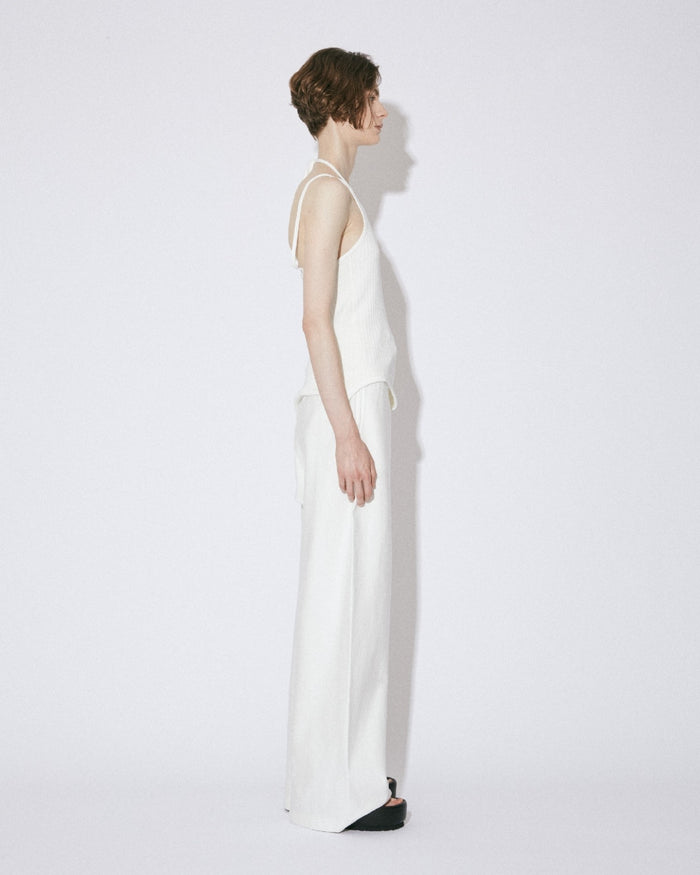 double-end remove needle rib tank top