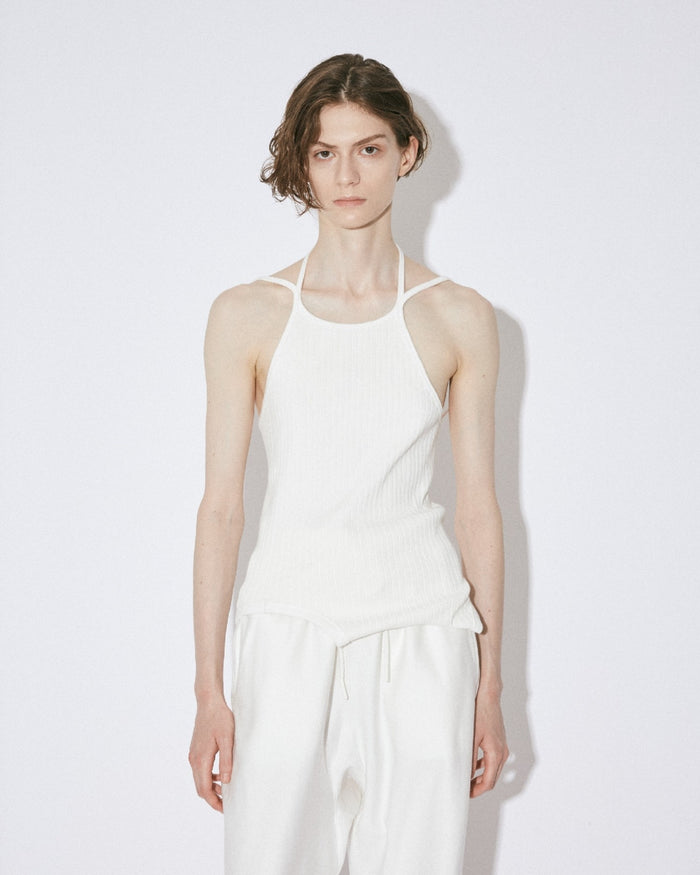 double-end remove needle rib tank top