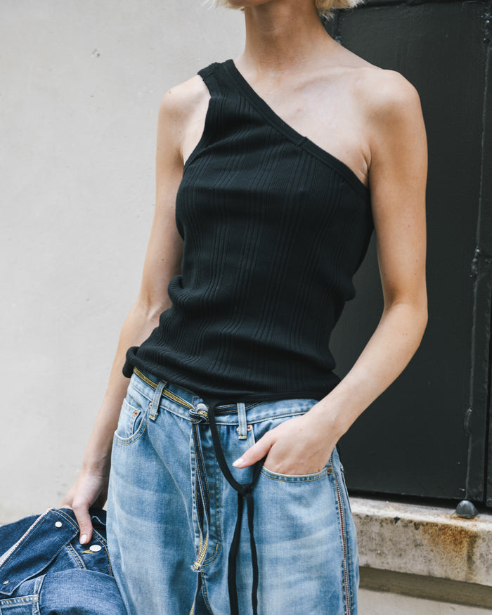double-end suvin compact rib tank top