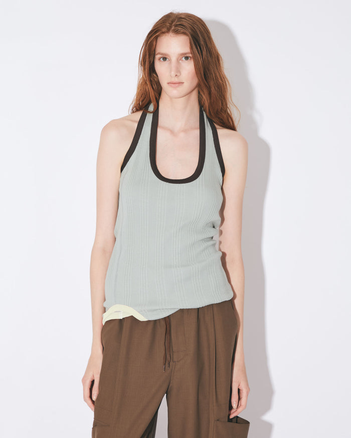 double-end suvin compact rib tank top