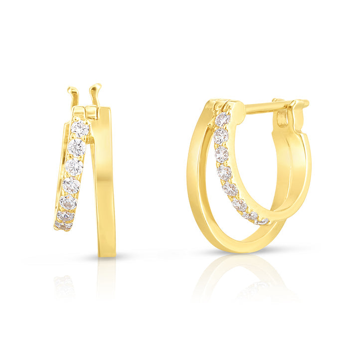 Double Huggie Earrings