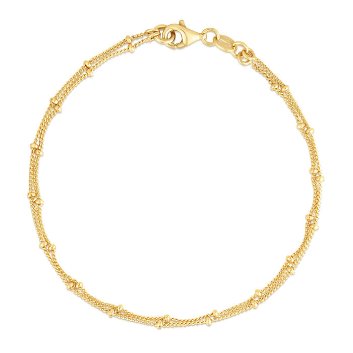 Double Saturn Chain Bracelet