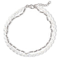 Double Strand Pearl Bracelet Sterling Silver