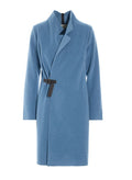 Dusty Blue Fleece Wrap Blazer - 7129DB