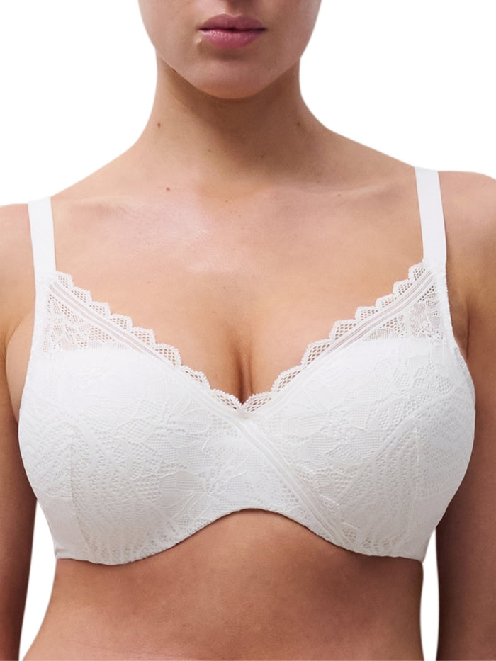 Easy Feel Floral Touch Covering Memory Foam Bra - Milk