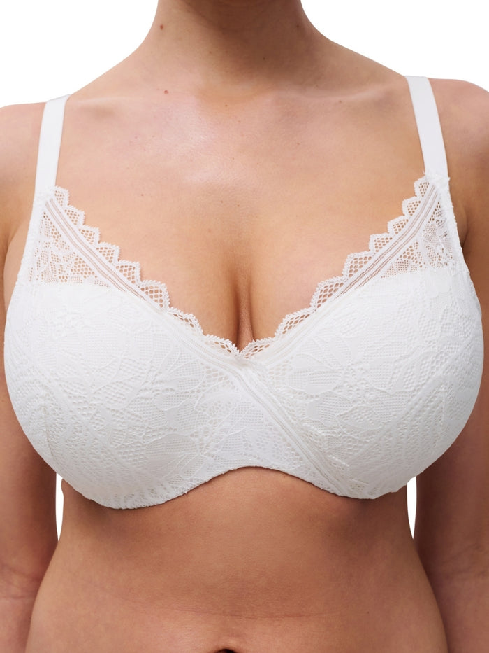 Easy Feel Floral Touch Covering Memory Foam Bra - Milk