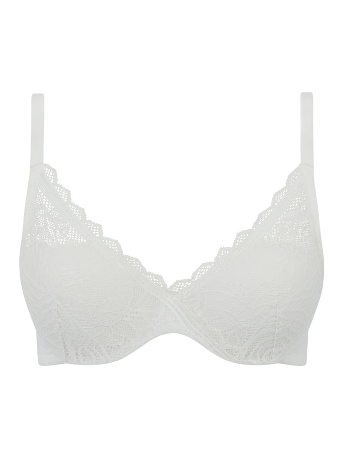 Easy Feel Floral Touch Covering Memory Foam Bra - Milk