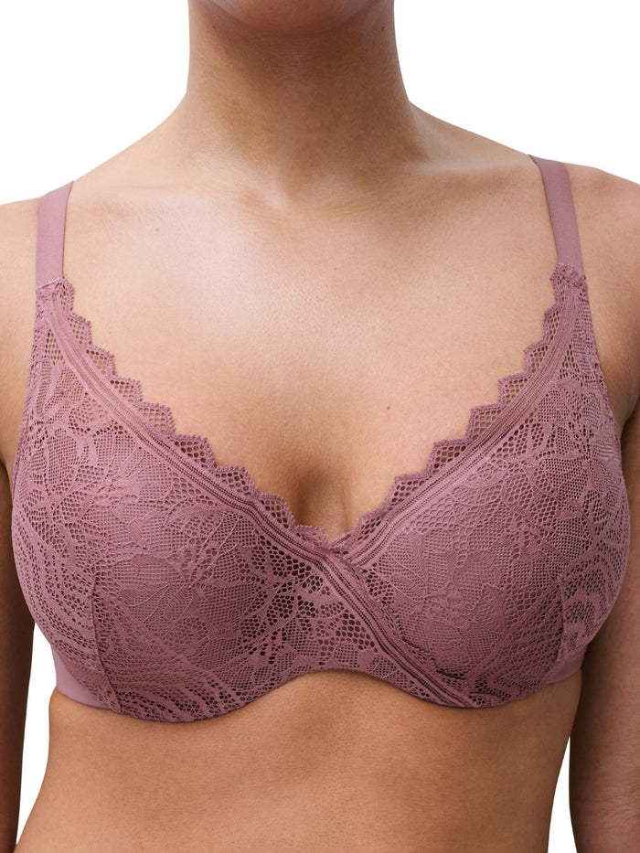 Easy Feel Floral Touch Covering Memory Foam Bra - Rose Des Bois