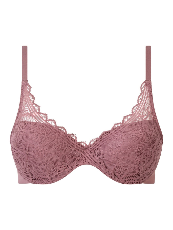 Easy Feel Floral Touch Covering Memory Foam Bra - Rose Des Bois