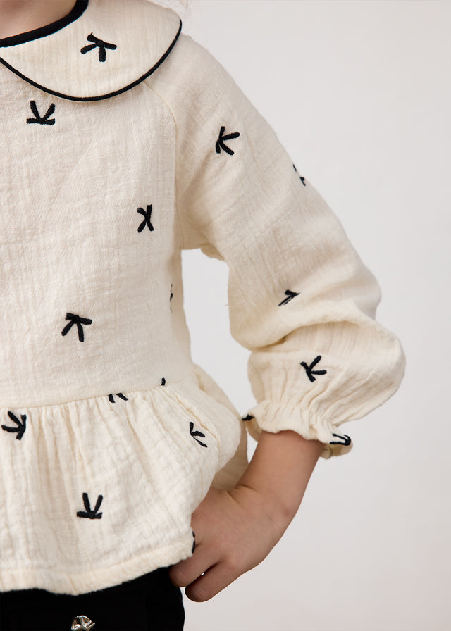 girl's blouse with bow details