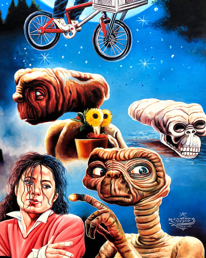 E.T. - Limited Edition Archival Giclée Print from Static Medium by Heavy J