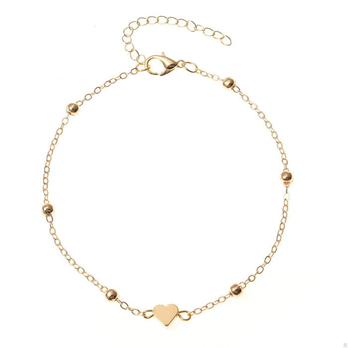 Eternal Heart Stainless Steel Link Bracelet | Unisex Minimalist Heart Charm Bracelet