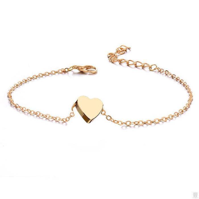 Eternal Heart Stainless Steel Link Bracelet | Unisex Minimalist Heart Charm Bracelet