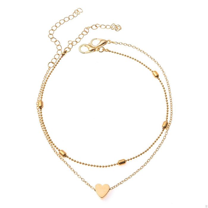 Eternal Heart Stainless Steel Link Bracelet | Unisex Minimalist Heart Charm Bracelet
