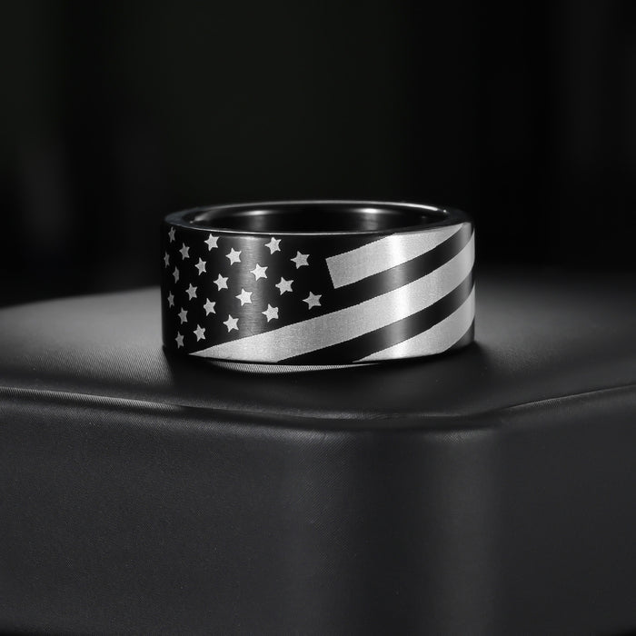 European And American Two-tone Ring - Street Fashion for Men