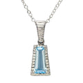 Fancy Cut Blue Topaz Necklace- Final Sale