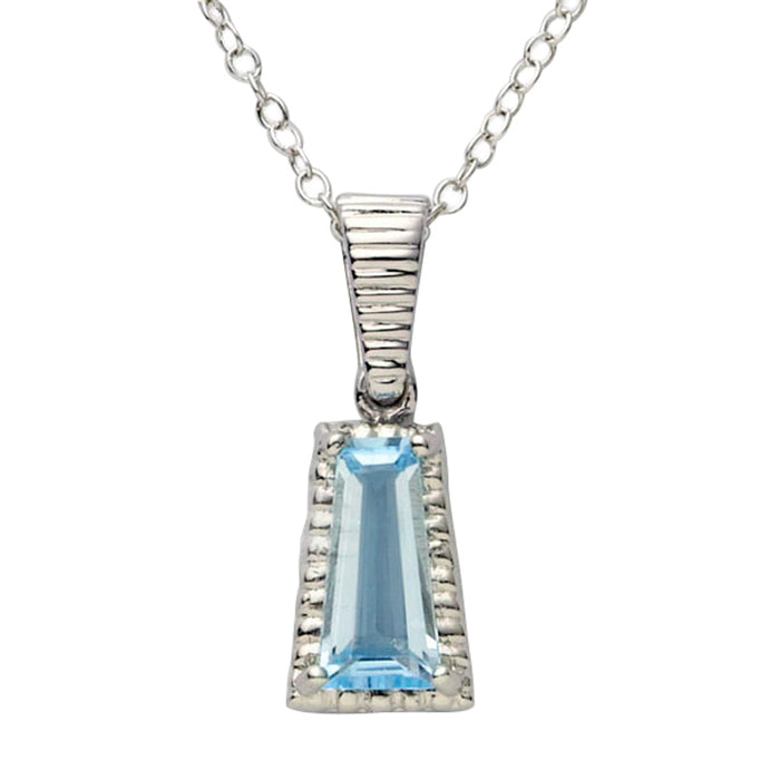 Fancy Cut Blue Topaz Necklace- Final Sale