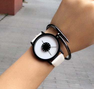 Fashion student couple watches