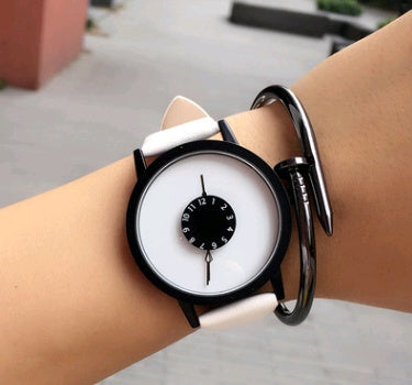 Fashion student couple watches
