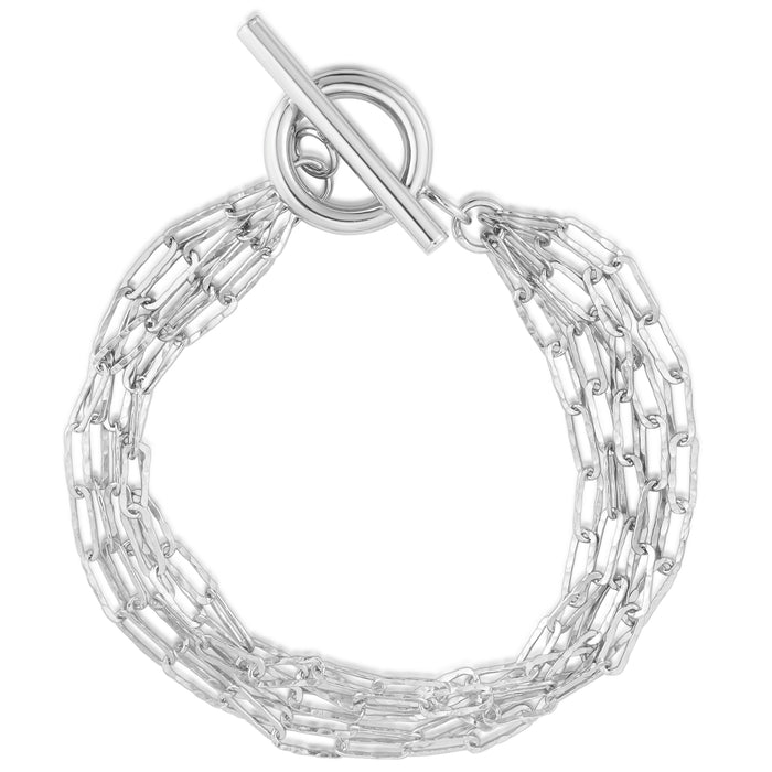 Five Strand Paperclip Bracelet in Sterling Silver