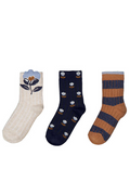 floral 3pk socks