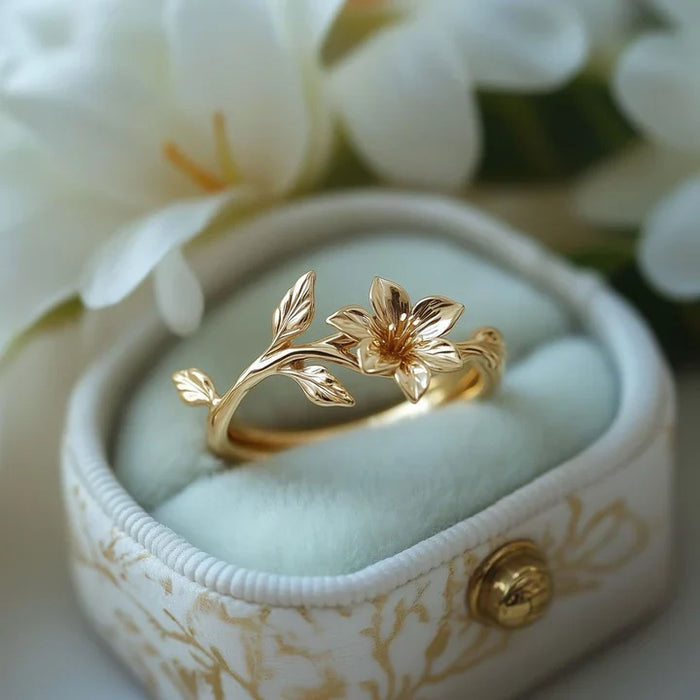 Floral Cherry Blossom Ring - On the Trends