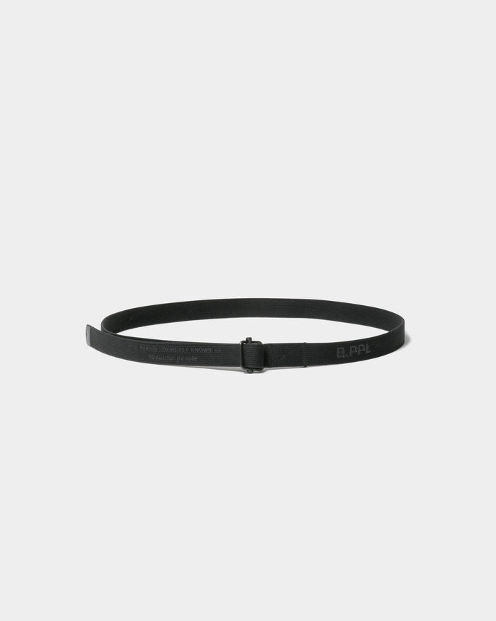 frenchbuckle emboss logo tape belt