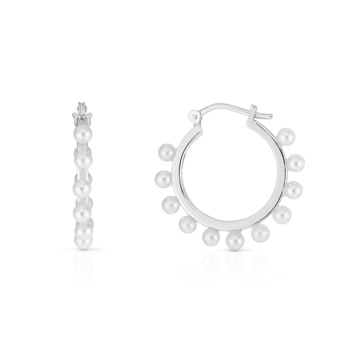 Freshwater Pearl Hoops-- Final Sale