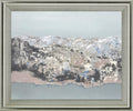 Frosted Divide - 28" x 34" Framed Wall Art - Gray