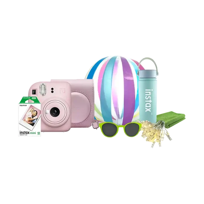 Fujifilm Instax Mini 12 Instant Film Camera (Blossom Pink) Festive Bundle