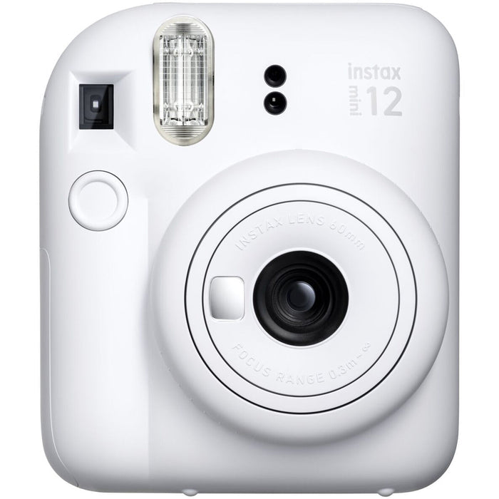 Fujifilm Instax Mini 12 Instant Film Camera (Clay White) Festive Bundle