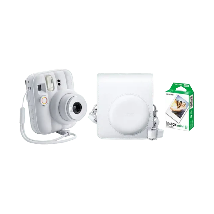 Fujifilm Instax Mini 13 Instant Film Camera Combo with 1 Film and Case (Clay White)
