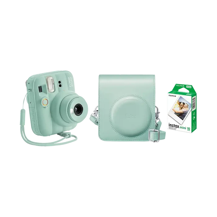 Fujifilm Instax Mini 13 Instant Film Camera Combo with 1 Film and Case (Lagoon Green)