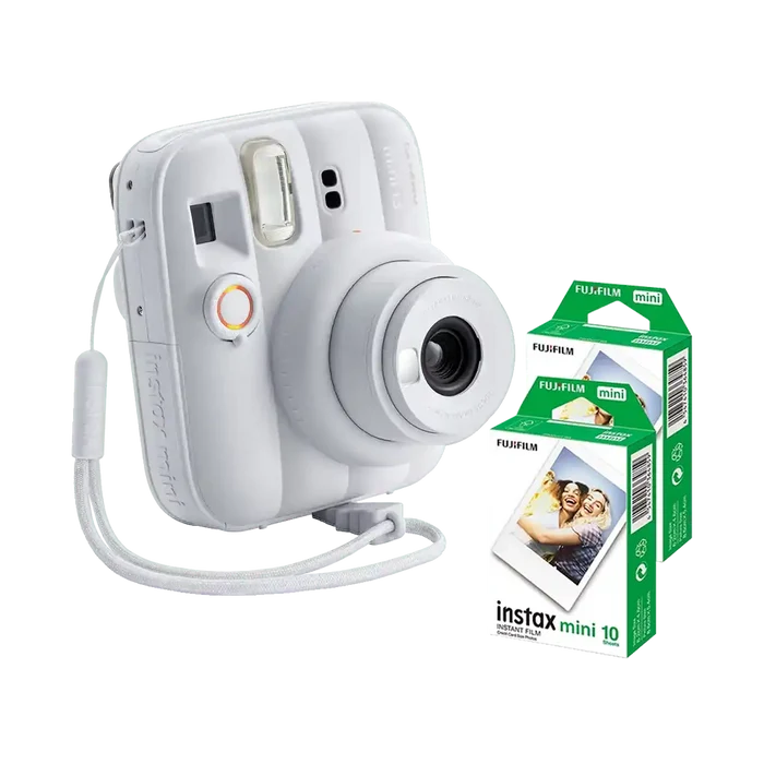 Fujifilm Instax Mini 13 Instant Film Camera Combo with 2 Films (Clay White)