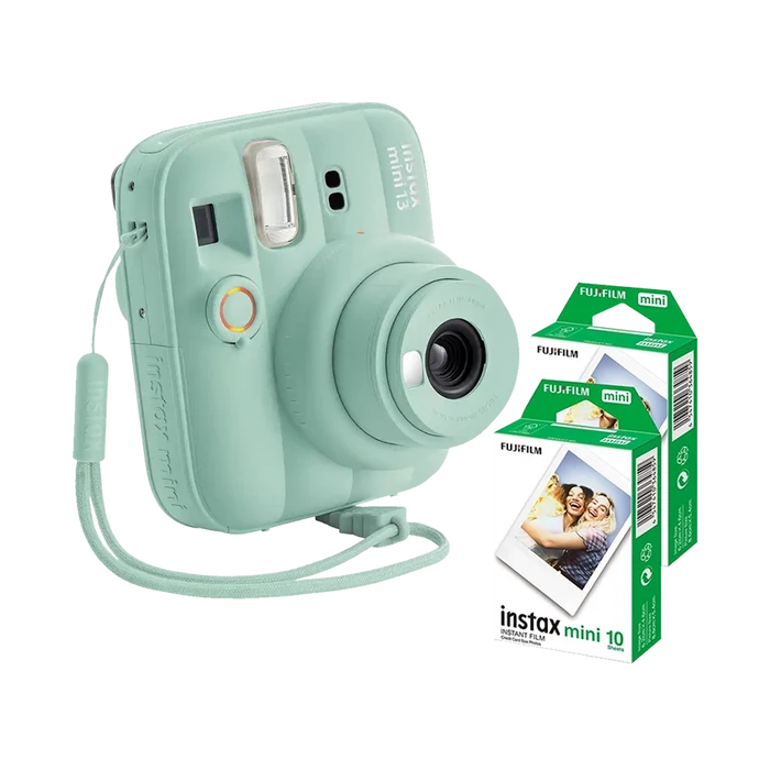Fujifilm Instax Mini 13 Instant Film Camera Combo with 2 Films (Lagoon Green)