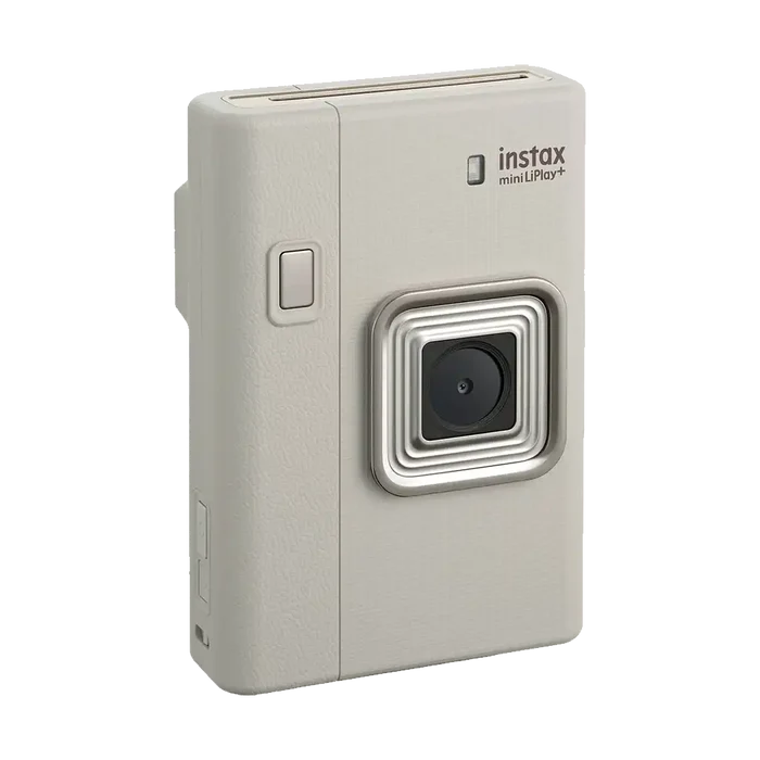 Fujifilm Instax Mini LiPlay+ Hybrid Instant Camera Combo with 1 Film and Case (Sand Beige)