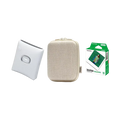 Fujifilm Instax Square Link Smartphone Printer with 1 Film and Case (Ash White)