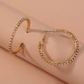 Funky rhinestone hoops earrings