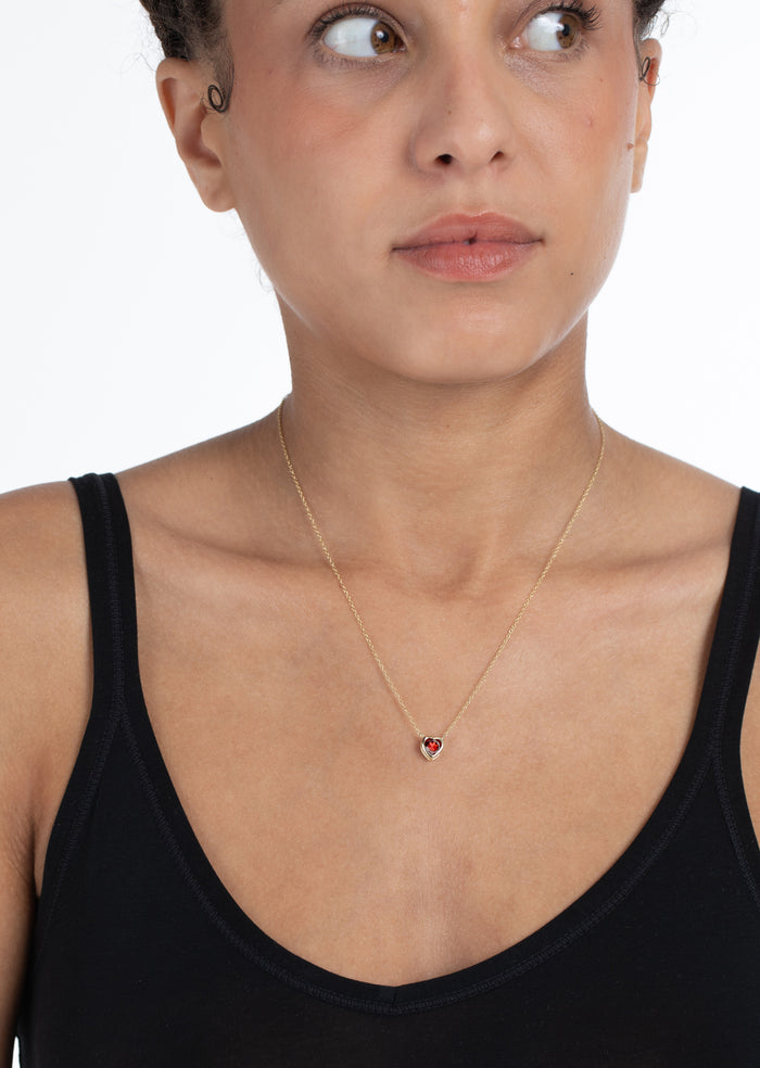 Gemstone Heart Necklace