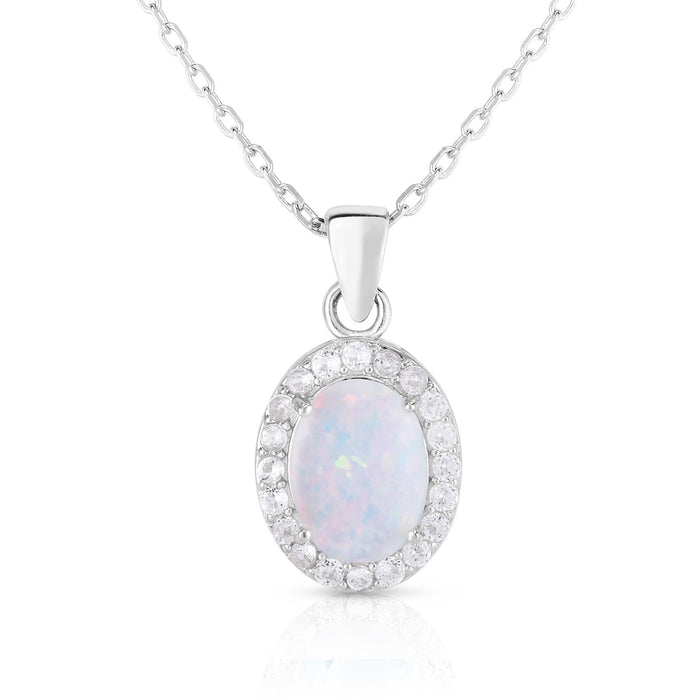 Gemstone & White Topaz Necklace