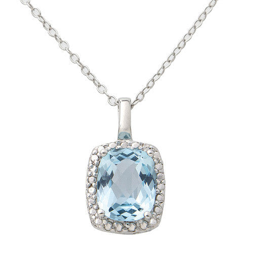 Geniune Topaz & Sterling Silver Necklace