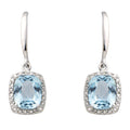 Genuine Topaz & Sterling Silver Earrings