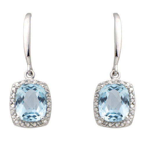 Genuine Topaz & Sterling Silver Earrings